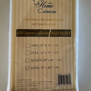 Sweet Home Collection New King White Bed Skirt